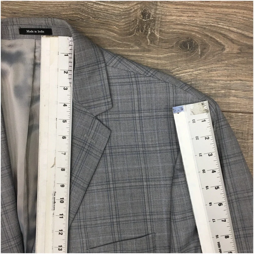 PRONTO UOMO Men Wool Blazer Sport Coat Casual Jacket‎ Size 50R Classic Gray Suit